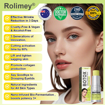 👨‍⚕️Made and shipped from the Australia💫Rolimey® Botox & Vita-A Retinol Shot Wrinkle-Lift Tightening stick- Last Day Promotion 70% OFF