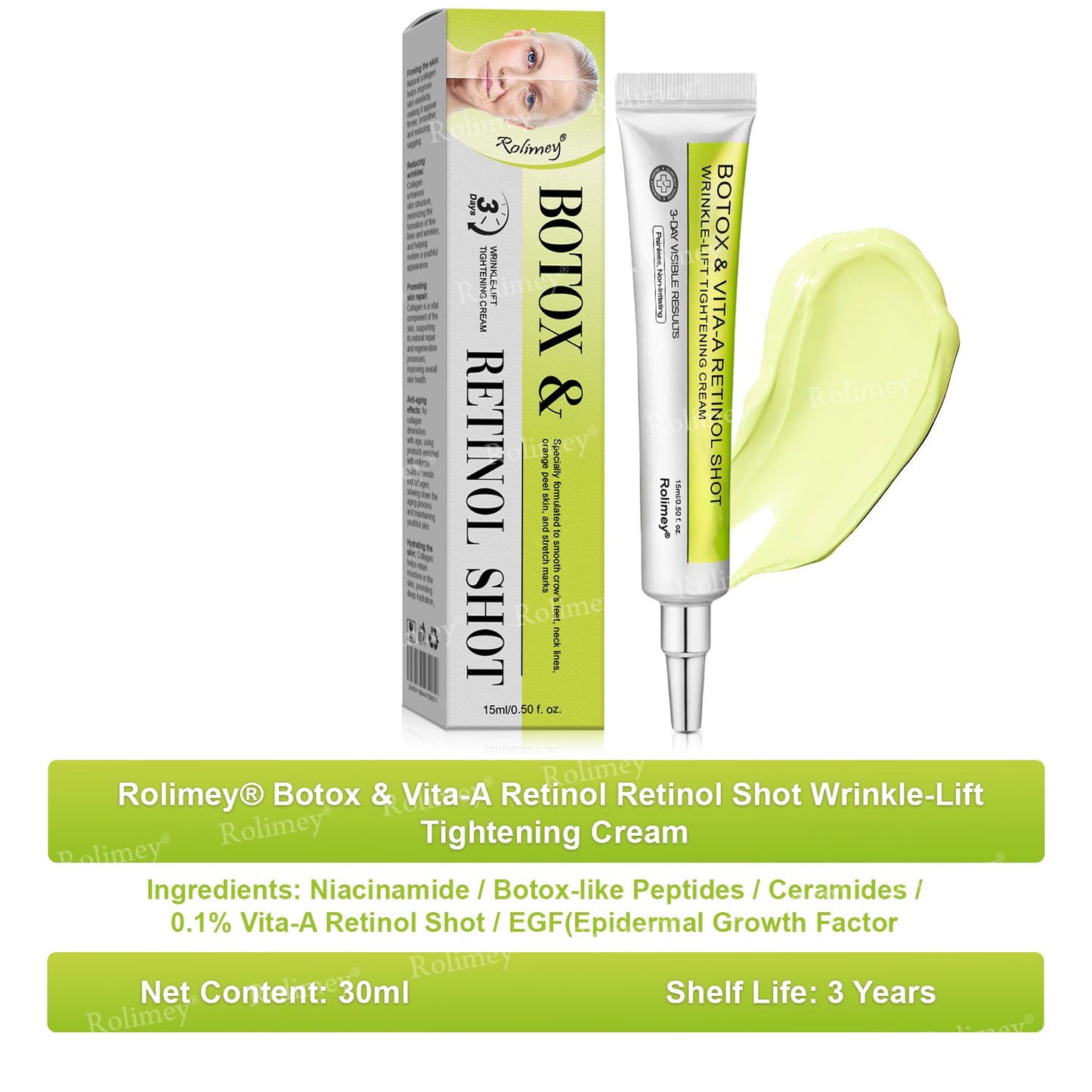 ⌛💫🪄Made and shipped from Australia 💫Rolimey® Botox & Vita-A Retinol Shot Wrinkle-Lift Tightening cream - Last Day Promotion 70% OFF