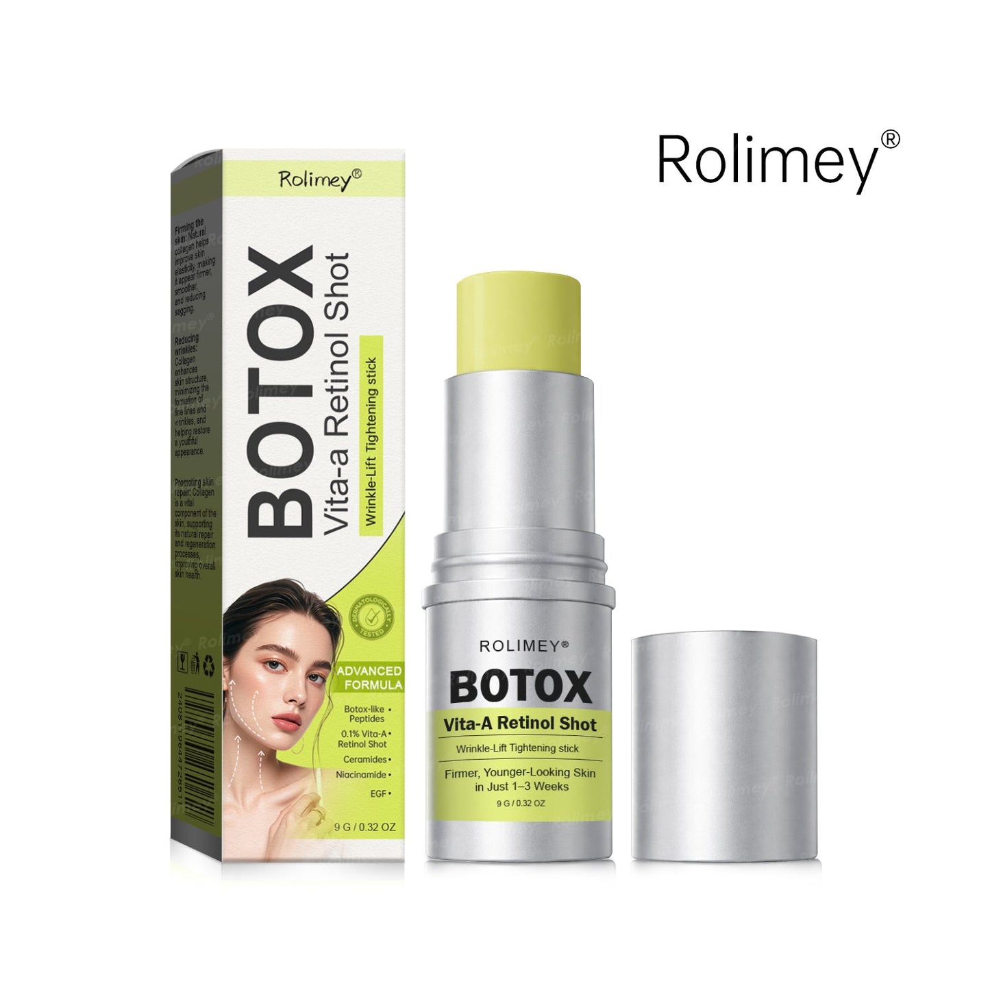 👨‍⚕️Made and shipped from the Australia💫Rolimey® Botox & Vita-A Retinol Shot Wrinkle-Lift Tightening stick- Last Day Promotion 70% OFF