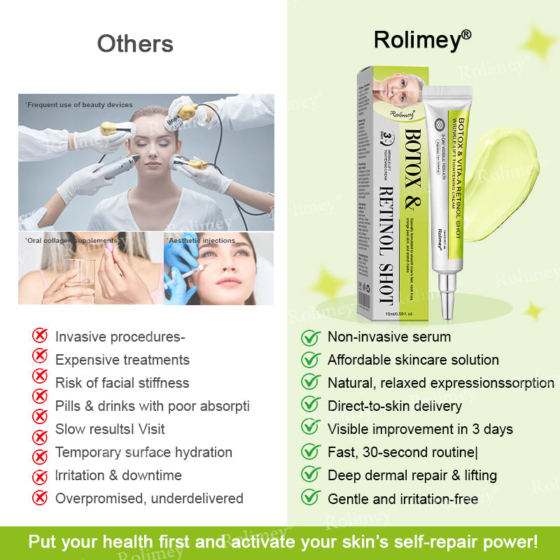 ⌛💫🪄Made and shipped from Australia 💫Rolimey® Botox & Vita-A Retinol Shot Wrinkle-Lift Tightening cream - Last Day Promotion 70% OFF