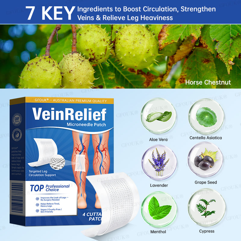 ✅GFOUK® VeinRelief Microneedle Patch ⚡Instant Relief, Long-Term Results