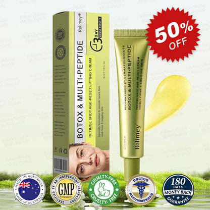 🪄🌟Rolimey® Multi-Peptide Retinol Shot Age-Reset Wrinkle-Lift Cream