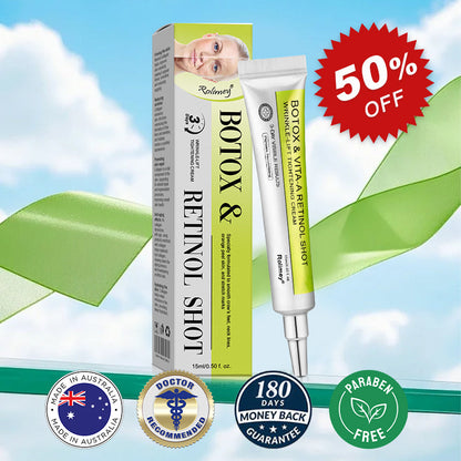 ⌛💫🪄Made and shipped from Australia 💫Rolimey® Botox & Vita-A Retinol Shot Wrinkle-Lift Tightening cream - Last Day Promotion 70% OFF