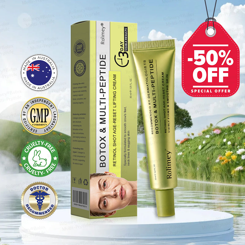 💚🌿✨Rolimey® Multi-Peptide Retinol Shot Age-Reset Wrinkle-Lift Cream